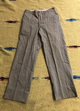 VINTAGE 50  s 1950 Army MILITARY CHINO PANTS W 30  Distressed Officer Trouser
