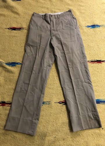 VINTAGE MILITARY Work KHAKI CHINO PANTS W 30” Dist