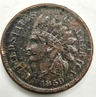1859 Indian Head Cent Xf+ Details Penny Ef Ihc Type Coin No Shield Free Ship!