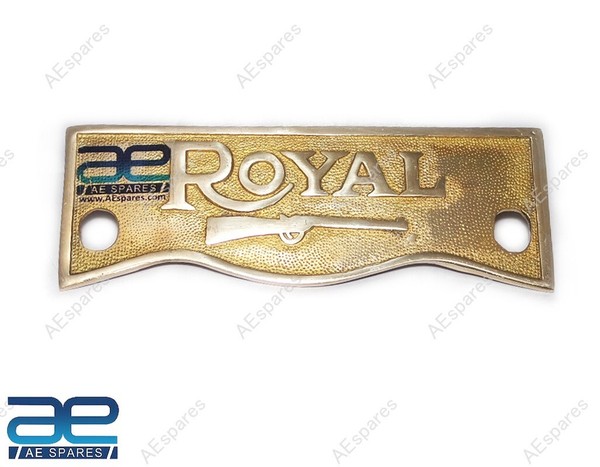 MaßGeschneidert Messing Royal Logo Vorne Gabel Cover Crown Platte FüR Enfield-image