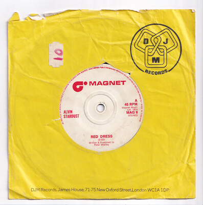 (AE822) Alvin Stardust, Red Dress - 1974 - 7 inch vinyl