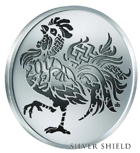 2017 Silver Shield YEAR OF THE ROOSTER v2 - 1oz .999 Silver Reverse Proof - SSG