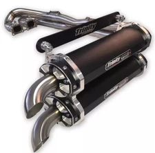 Trinity Racing Black Stage 5 V Dual Full Exhaust RZR1000 RZR 1000 XP 2014 - 2016