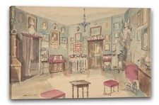 Tela/Cornice Anonimo, francese, XIX secolo - Disegno di un interno: Atelier