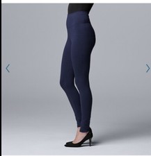SIMPLY VERA WANG WOMEN S MID RISE LIVE-IN LEGGING - NAVY - SMALL - NEW
