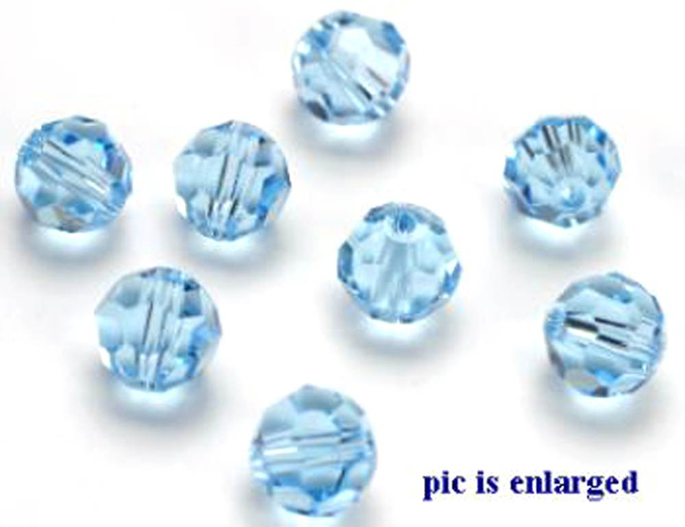 Swarovski Crystal Beads 5000 Round Aquamarine 6MM