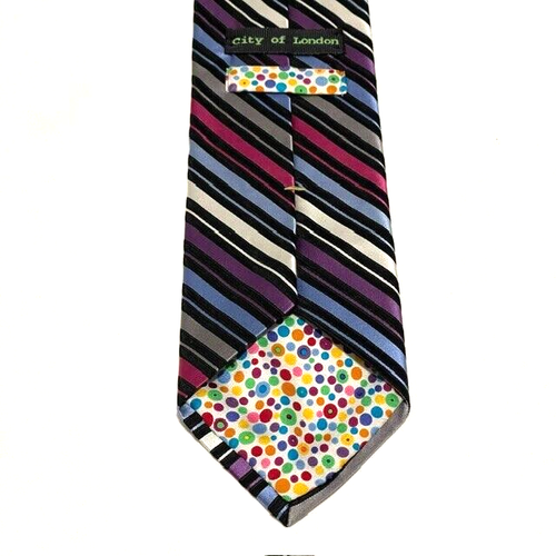 City of London Tie Modern Stripes Preppy Stylish Eye Catching Elegance Sharp - Picture 8 of 16