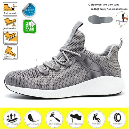 Womens Work Boots Safety Shoes Steel Toe Cap Breathable Comfortable sneakers - Picture 3 of 25