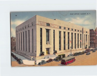 Postcard Post Office Albany NY USA