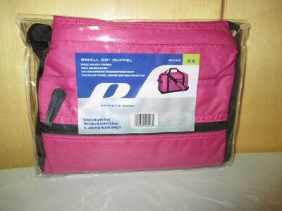 Pro Spirit Athletic Gear Small 20 inch Duffel - Rose Pink with Black Trim