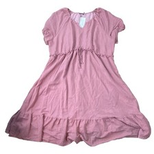 NWT Bloomchic Blush Pink Dress Size US 30 Boho Cottagecore Stripe Has Pockets