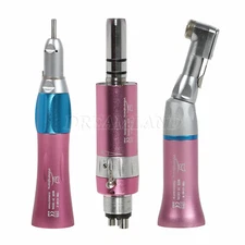 Dental Low Speed Contra Angle Handpiece Straight 4Holes E-type Air Motor OR-USA