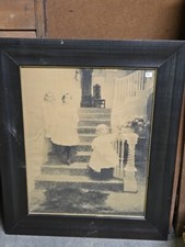 William Ladd Taylor Vintage Lithographic Print c.1901 Staircase Girls Framed 