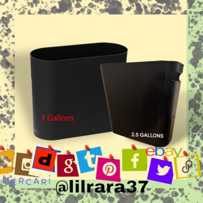 2) New Plastic Rectangular Small Trash Can Wastebasket Garbage Containers