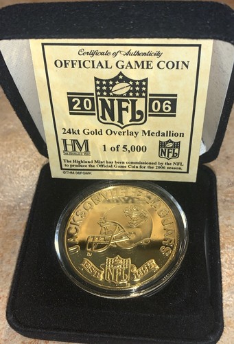 Jacksonville Jaguars Game Coin 24k Overlay Gold Coin 1 Of 5000