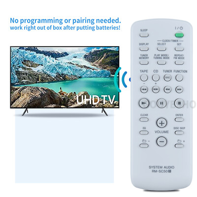RM-SC50 Remote Control For Sony Audio System MHC-EC70 CMT-HPZ9 MHC