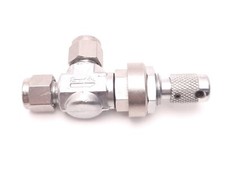 Swagelok B-4MA Ninety Degree Metering Valve 1/4" NPT Male, Hand Operated