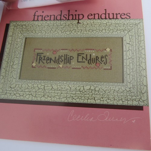 Heart in Hand FRIENDSHIP Wee One Series Cross Stitch Leaflet w 5 Buttons - Picture 1 of 3