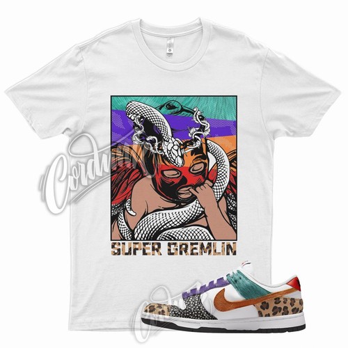 SG T Shirt for N Dunk Low WMNS Patchwork Multicolor Safari Cheetah Leopard 97