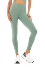 ALO Yoga women's size S 7/8 High-Waist 25" Airbrush Legging Soft Seagrass solid