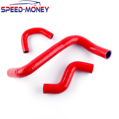Red For Nissan Micra March MK2 K11 1.3L ECVT CVT Silicone Radiator Hoses Kit