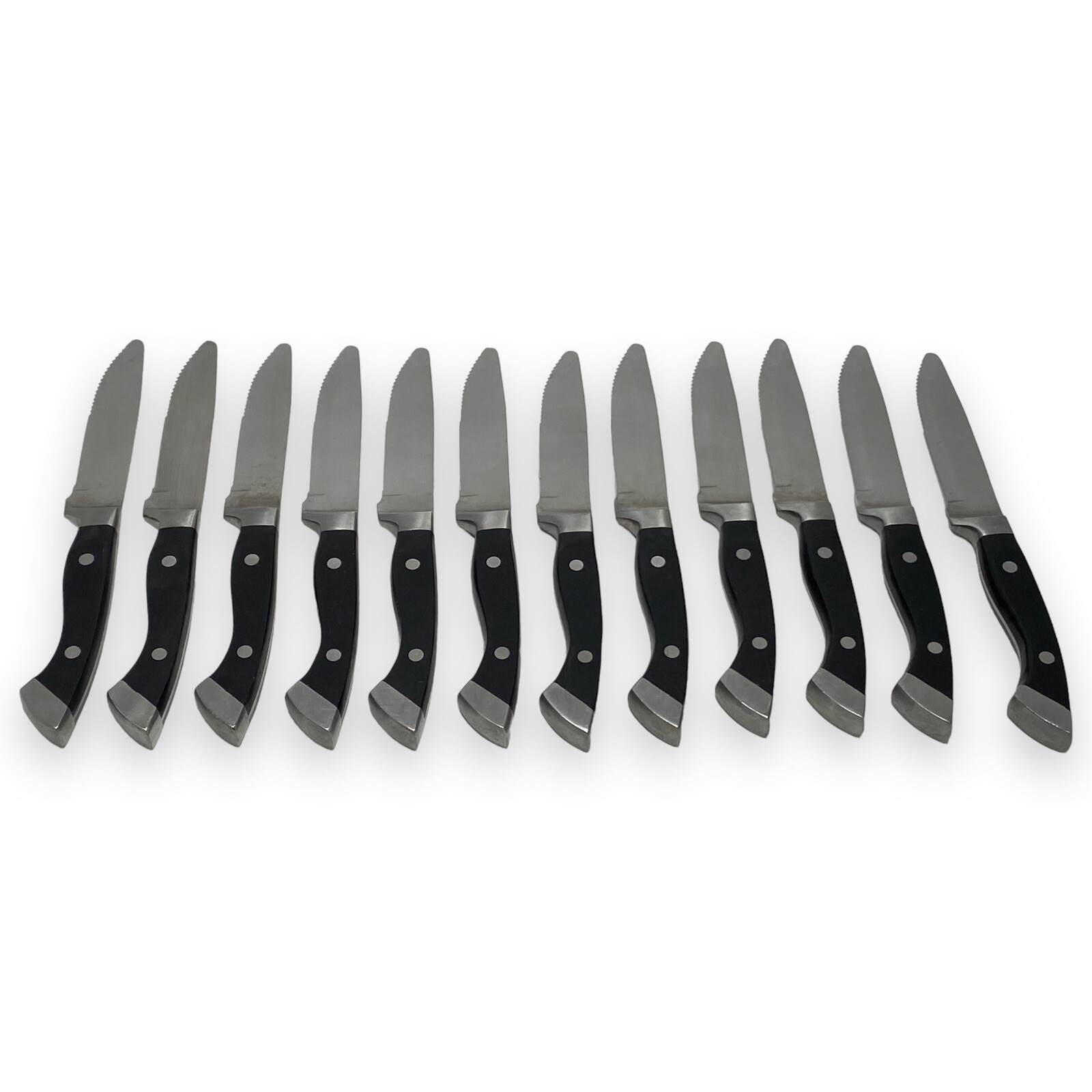 Set of 12 WOLRD STEAKHOUSE Steak Knives Heavy Weighted Serrated
