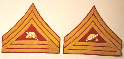PAIR of EARLY 1900's USMC MARINE CORPS PAYMASTER SERGEANT CHEVRONS