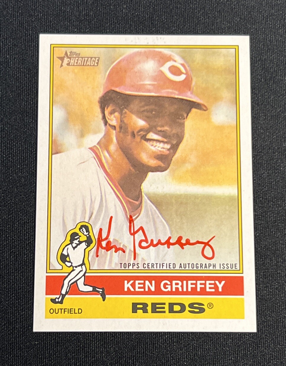 2025 Topps Heritage Ken Griffey Sr Red Ink Real One Auto /76 #ROA-KG