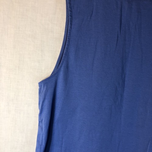 Camiseta J. Jill Talla XL Azul Shirttail Sin Mangas Perfecta Algodón Pima - Imagen 8 de 8