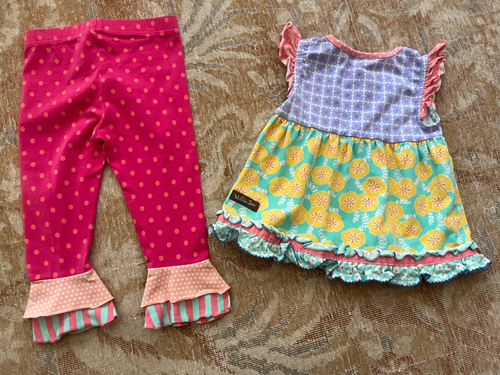 MATILDA JANE DRESS AND LEGGINGS 12 18 24 MONTHS NOT A SET FLORAL DOTS - Picture 3 of 3
