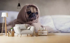 3D Cute Dog Wallpaper Wall Mural Removable Self-adhesive Sticker 1217