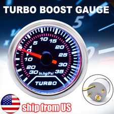 New Universal 52mm Turbo Boost Gauge Mechanical Dial White Backlight Display Psi