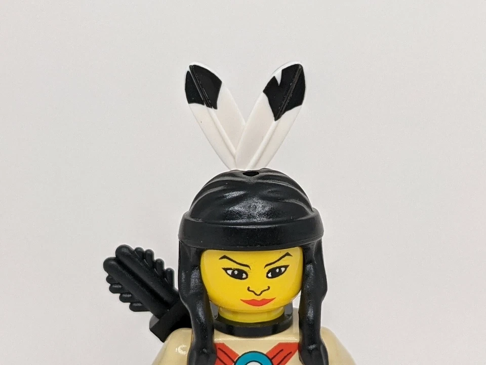 LEGO Western Indian Minifigura Minifigura Nativo Americano Arco y Carcaj Lote 018 Niña Foto 2 de 4