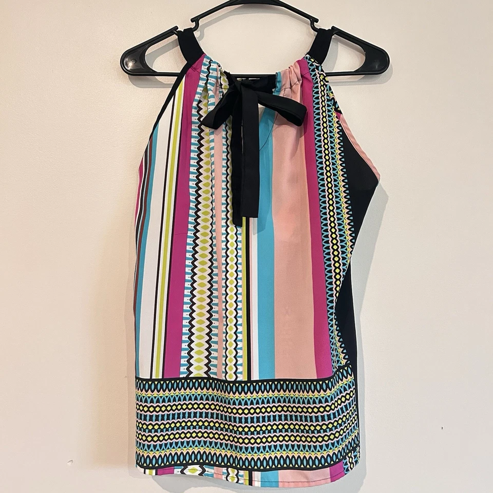 复古 Y2K 限量吊带上衣 尺寸 Med 棕色 弹力 领 童话节 波西米亚 — 第 2/4 张图片