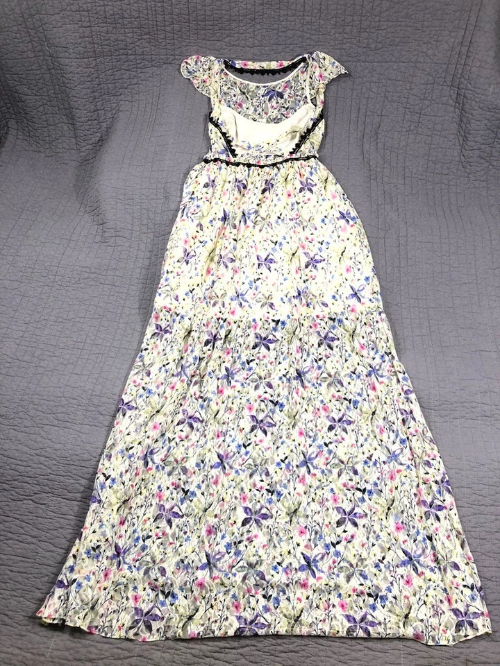 Vestido Free People Mujer 2 Off White Flor de Cerezo Encaje Maxi Festival Campesino Foto 2 de 4