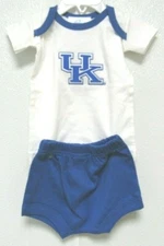 NCAA Kentucky Wildcats Blue KU Logo Diaper Set Two Feet Ahead #130