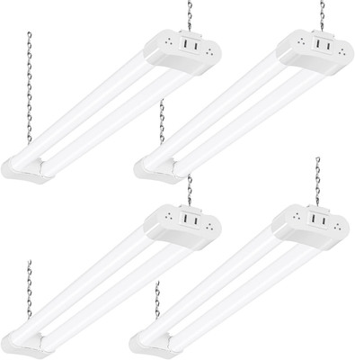 Hykolity 4-Pack 2FT LED Shop Light, 22W, 2500Lm, 5000K, ETL Certified