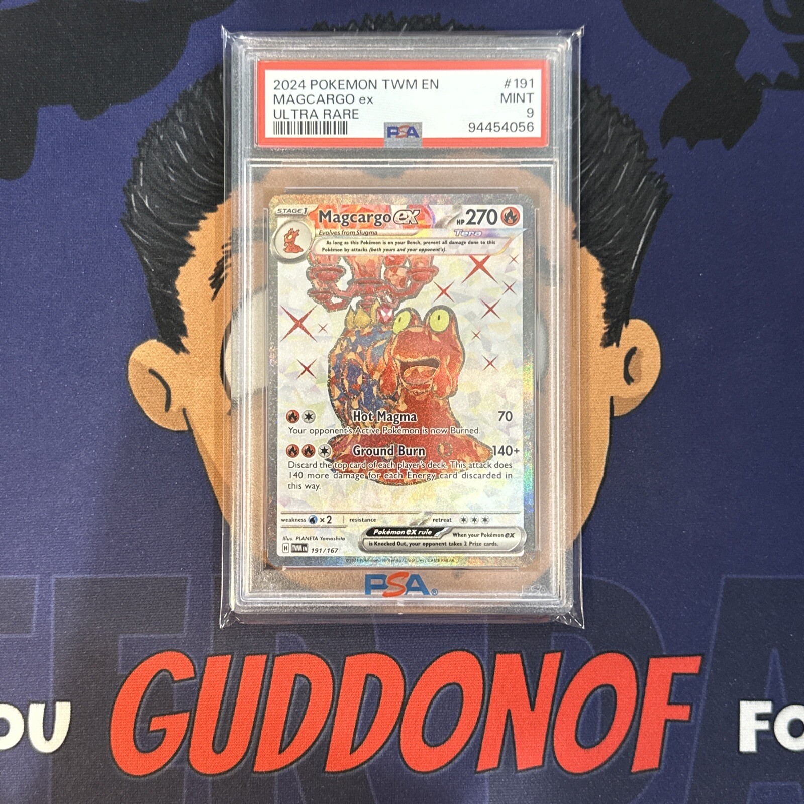 PSA 9 MINT 2024 Pokemon Twilight Masquerade MAGCARGO EX #191 Ultra Rare