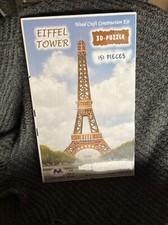 EIFFEL TOWER WOOD CRAFT CONSTRUCTION KIT 3D-PUZZLE 151 PIECES NEW 