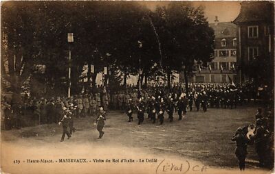 CPA AK Haute-Alsace - MASSEVAUX - Visite du Roi d'Italie - Le Defile (366364)