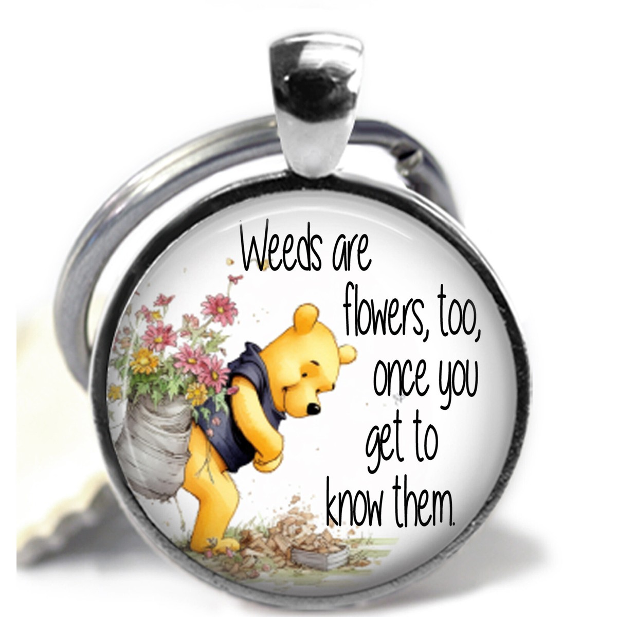 Winnie the Pooh Quote Weeds Are Flowers Too Inspiration Love Glass