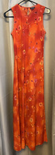 Vintage 90's My Michelle Orange Floral Dress Size 7/8 Made in Mexico