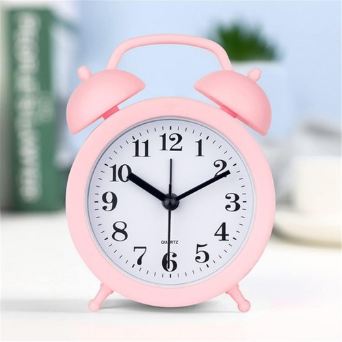 Kids Alarm Clock Double Bell Clock Classic Home Cute Battery Operated Analog Mi - Picture 15 of 21