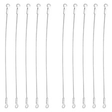 10 Pcs 8" Stainless Steel Cabinet Door Restraint Cable Flexible Braided Limiter