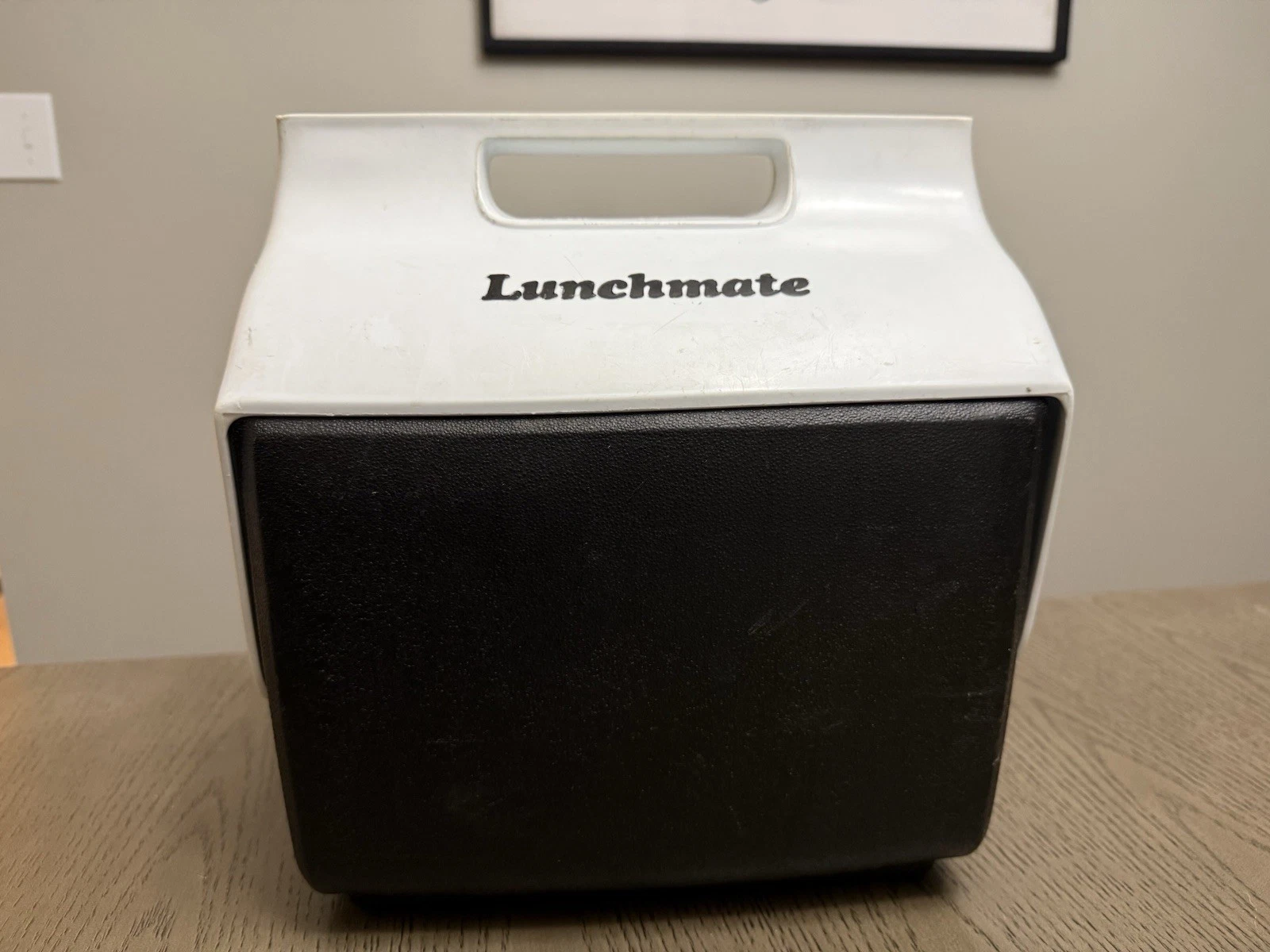 1978 Lunchmate by Igloo Lunch Box Cooler Black & White Vintage With Tray RARE