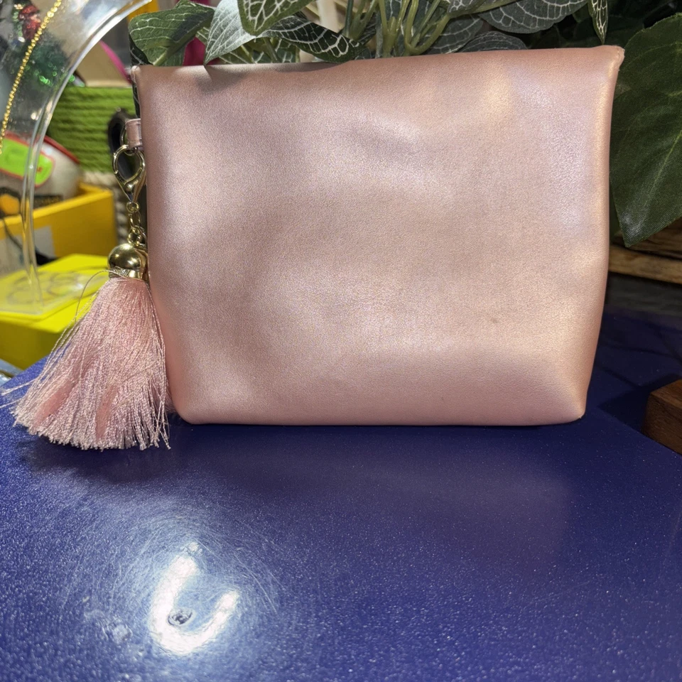 Bolso de Maquillaje Milani Cosmetics Borla Oro Rosa Viaje Belleza Cartera Bolso de Mano Foto 2 de 3