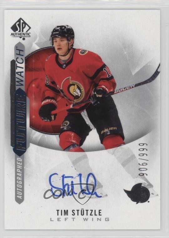 2020-21 SP Authentic Auto Future Watch 906/999 Tim Stutzle #217 Auto 5h0
