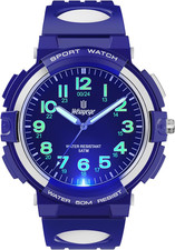 Kids Watch Analog with 7 Colorful Night Lights Boys Girls Waterproof Soft Strap