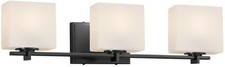 Justice Design Group FSN-8443-55-OPAL-MBLK - Bathroom Fixtures Indoor Lighting