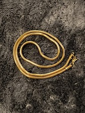 Dicke 3mm Schlangenkette 50cm 18k vergoldet Edelstahl - Solitäres Statement